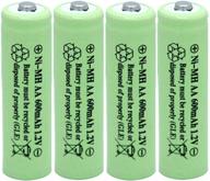🔋 baobian aa 600mah 1.2v nimh rechargeable batteries for solar light, solar lamp, garden lights in green - pack of 4 logo