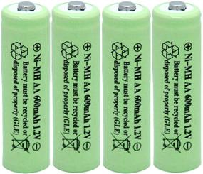 img 4 attached to 🔋 BAOBIAN AA 600mAh 1.2V NiMH Rechargeable Batteries for Solar Light, Solar Lamp, Garden Lights in Green - Pack of 4