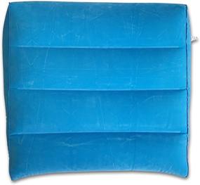 img 1 attached to Улучшите комфорт и поддержку с надувной кроватяной подушкой Comfort Axis Blue Bed Wedge Pillow