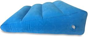 img 3 attached to Улучшите комфорт и поддержку с надувной кроватяной подушкой Comfort Axis Blue Bed Wedge Pillow