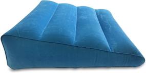 img 4 attached to Улучшите комфорт и поддержку с надувной кроватяной подушкой Comfort Axis Blue Bed Wedge Pillow