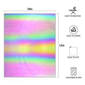 img 2 attached to 🔥 Heat Transfer Vinyl Wenida - 6 Sheets 12"x10" Reflective HTV Sheet Iron On Transfer Craft Adhesive Vinyl for DIY T-Shirts Clothing Decoration