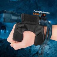 orcatorch diving flashlight glove: hands-free holder & adjustable wrist strap for scuba dive lights logo