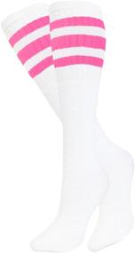 img 3 attached to SOCKS 8 PAIRS WHITE PINK STRIPES