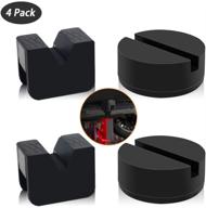 🔧 universal rubber slotted frame rail pinch welds protector jack stand pads adapter 4 ton - hxxf jack stand (black) logo