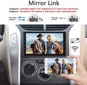 img 1 attached to 🚗 Hikity Double Din Android Car Stereo: 7 Inch Touch Screen, GPS, Bluetooth, Mirror Link, WiFi Connect. Includes Backup Camera!