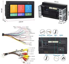 img 3 attached to 🚗 Hikity Double Din Android Car Stereo: 7 Inch Touch Screen, GPS, Bluetooth, Mirror Link, WiFi Connect. Includes Backup Camera!