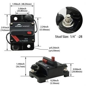 img 3 attached to ⚓ Young Marine Water-Proof Trolling Boat Circuit Breaker with Manual Reset - 12V to 48V DC, Surface Mount, 120A