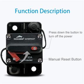 img 2 attached to ⚓ Young Marine Water-Proof Trolling Boat Circuit Breaker with Manual Reset - 12V to 48V DC, Surface Mount, 120A