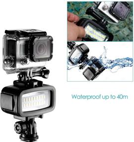 img 1 attached to Neewer Waterproof 131ft Underwater 700LM Flash Dimmable Fill Night Light with 3 Color Filters (White, Orange, Purple) for GoPro Hero 7 6 5 4 3+ Action Camera and DSLR Cameras