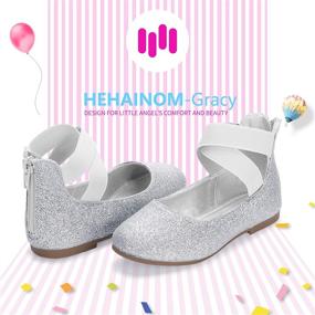 img 3 attached to Туфли и балетки для маленьких девочек Hehainom Toddler Little Elastic Ballerina.