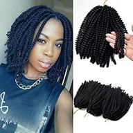 👩 flyteng spring twist hair extensions - black 3 pack/lot for braids & crochet hair - jamaican bounce style logo