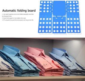 img 2 attached to 👕 2-Piece Clothing Folding Boards, Adjustable Fast Speed Laundry Folding Board, Durable Folders for T-Shirts, Clothing, and Towels, Suitable for Adults and Kids, Space-Saving Home Organization, Blue