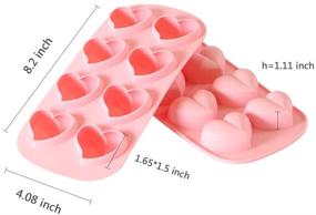 img 3 attached to 🧊 Webake Silicone Ice Cube Trays Set of 3 - Reusable Heart Shaped Ice Molds for Whiskey, Drinks, and Cocktails