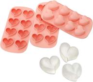 🧊 webake silicone ice cube trays set of 3 - reusable heart shaped ice molds for whiskey, drinks, and cocktails logo