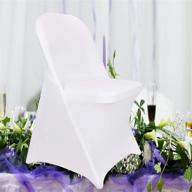 🪑 10-pack white spandex folding chair covers for wedding dinner decoration - wisfor folding banquet seat covers logo
