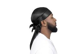 img 3 attached to Ultimate Wave Styling: ForceWave 4-Piece Silky Durag and Wave Cap Pack for Men - Moisture-Tech Satin Du-Rag Set