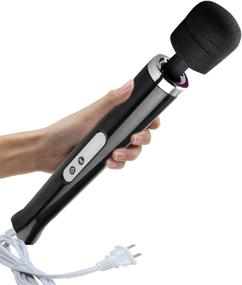 img 3 attached to 💆 10 Speeds Wired Handheld Wand Massager: Powerful Personal Therapy for Sports Recovery, Muscle Aches, Body Pain - 1 Black