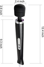 img 1 attached to 💆 10 Speeds Wired Handheld Wand Massager: Powerful Personal Therapy for Sports Recovery, Muscle Aches, Body Pain - 1 Black