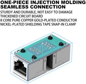 img 3 attached to 🔌 Черный разъем RJ45 Dingsun Женский на Женский кабель Ethernet 2 шт. - Соединительный разъем для удлинителя кабеля Ethernet Cat7 Cat6 Cat5 Cat5e