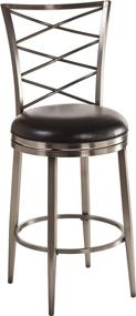 img 3 attached to 🪑 Hillsdale Furniture Harlow Bar Stool with Swivel, in Antique Pewter