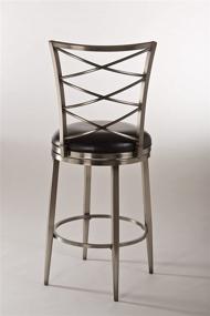 img 2 attached to 🪑 Hillsdale Furniture Harlow Bar Stool with Swivel, in Antique Pewter