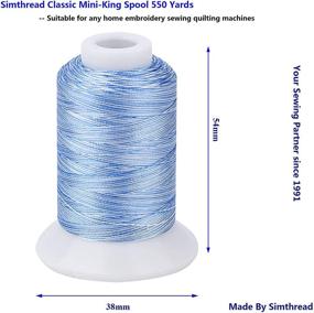 img 3 attached to 🧵 Simthread 15 Variegated Colors Embroidery Machine Thread Set: Ideal for Embroiderers, Sewists, and Quilters - 550 Yards