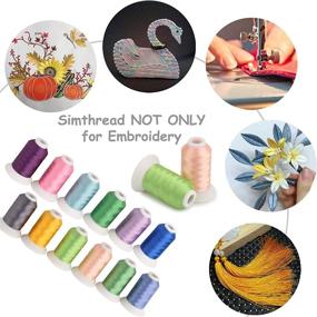 img 1 attached to 🧵 Simthread 15 Variegated Colors Embroidery Machine Thread Set: Ideal for Embroiderers, Sewists, and Quilters - 550 Yards