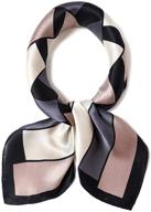 premium quality mulberry silk square scarf for hair - 100% pure & natural silk neckerchief - 27''x27'' - digital printed headscarf - unisex - women & men logo