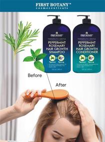 img 1 attached to 🌿 Peppermint Rosemary Hair Regrowth Shampoo & Conditioner Set - Advanced Formula for Daily Hydration, Detoxification, Volumization - Combat Hair Loss & Dandruff - For Men and Women - 16 fl oz x 2