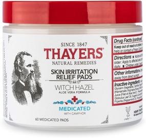 img 3 attached to THAYERS Witch Hazel Medicinal Aloe Vera 🔮 Topical Pain Relief Pads - 60 Count, Clear/White