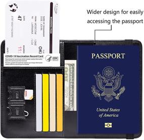 img 2 attached to 🛡️ Secure Your Travel Essentials with the Passport Blocking Leather Document Organizer