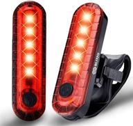 blitzu bike tail lights 2 pack, cyborg 120t bright red led rear light, usb rechargeable, waterproof helmet light, cycling flashlight reflectors, adult & kids mtb bikes accessories logo