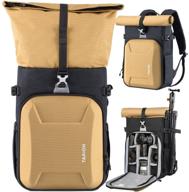 📷 waterproof camera bag tarion xh – large hard shell roll top camera backpack, 18.5l capacity, 15" laptop compartment, rain cover – ideal for women, men, photographers, with lens and tripod storage logo