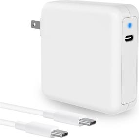 img 4 attached to Mac Book Pro Charger - High Power 96W USB C Charger for MacBook Pro 16,15,13 Inch, MacBook Air 13 Inch, iPad Pro – Includes 6.6ft USB C to C Cable