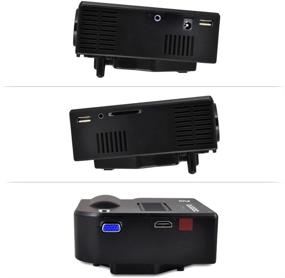 img 2 attached to 📽️ 1080p Mini Portable Pocket Video & Cinema Home Theater Projector with Built-in Stereo Speaker, LCD+LED Lamp, Digital Multimedia, HDMI, USB & VGA Inputs for TV, PC, Game, Business, Computer & Laptop
