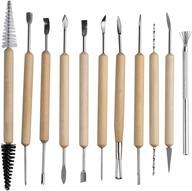 🏺 eboot 11-piece clay pottery sculpting tool set with wooden handles logo