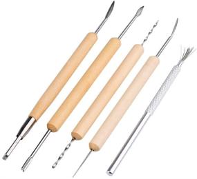 img 1 attached to 🏺 eBoot 11-Piece Clay Pottery Sculpting Tool Set with Wooden Handles