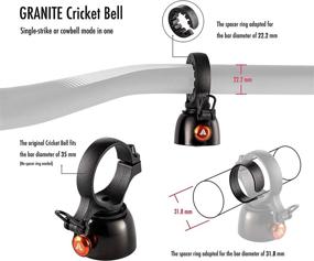 img 2 attached to Granite Cricket Bike Bell featuring Single-Strike and Cowbell Modes