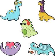 🦕 cute kawaii dinosaur enamel pin set for jackets, clothes, bags | cartoon animals lapel badge backpack pin logo