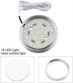 img 1 attached to LIT-PaTH 12W Dimmable LED Cabinet Puck Lighting Fixture, 1020 Lumens, Perfect for Kitchen and Closet Lighting, 6-Pack