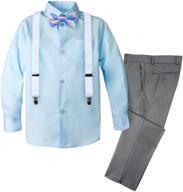 👔 high-quality boys' 4-piece patterned dress-up pants set by spring notion: exceptional style and comfort! logo