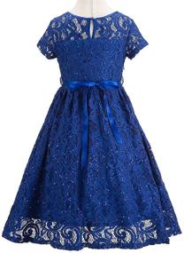 img 1 attached to Bow Dream Sequin 👗 Flower Bridesmaid Girls' Dress Clothing