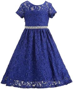 img 4 attached to Bow Dream Sequin 👗 Flower Bridesmaid Girls' Dress Clothing