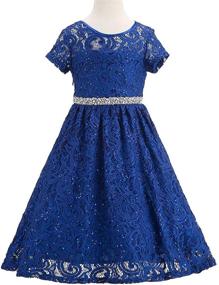 img 3 attached to Bow Dream Sequin 👗 Flower Bridesmaid Girls' Dress Clothing