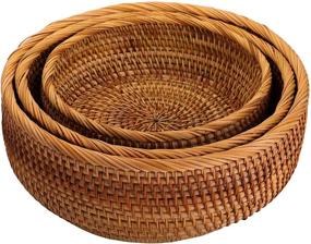 img 2 attached to Jucoan Natural Baskets Vintage Handmade