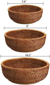 img 3 attached to Jucoan Natural Baskets Vintage Handmade