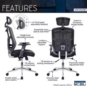 img 2 attached to Techni Mobili Office Chair Black Furniture for Home Office Furniture