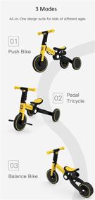 img 1 attached to 🚲 Versatile 3 in 1 Toddler Bike: Tricycle, Balance Bike & Pedal Trike - Lightweight, Portable & Foldable - 2-4 Year Old Kids - No Assembly Required - by M.A.D. for Everything