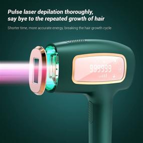 img 1 attached to 💆 At-Home IPL Hair Removal Device for Women - Permanent Laser Hair Removal with Ice Cooling, 999,999 Flashes, Painless Hair Remover for Whole Body